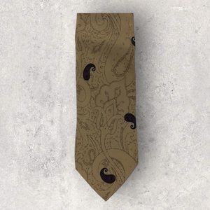 Giorgio Armani Paisley Brown Silk Tie